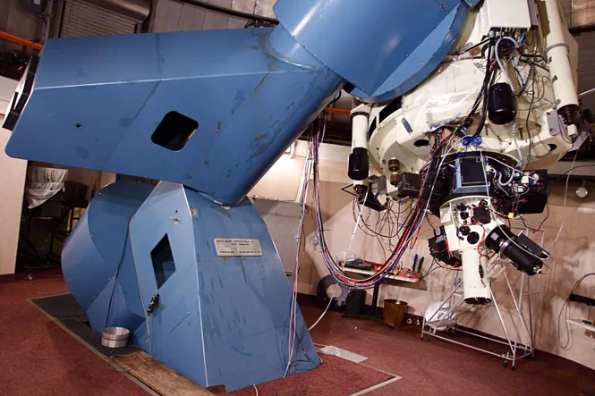 La caméra EM N2 de Nüvü Camēras à l'Observatoire du Mont Mégantic (Canada).